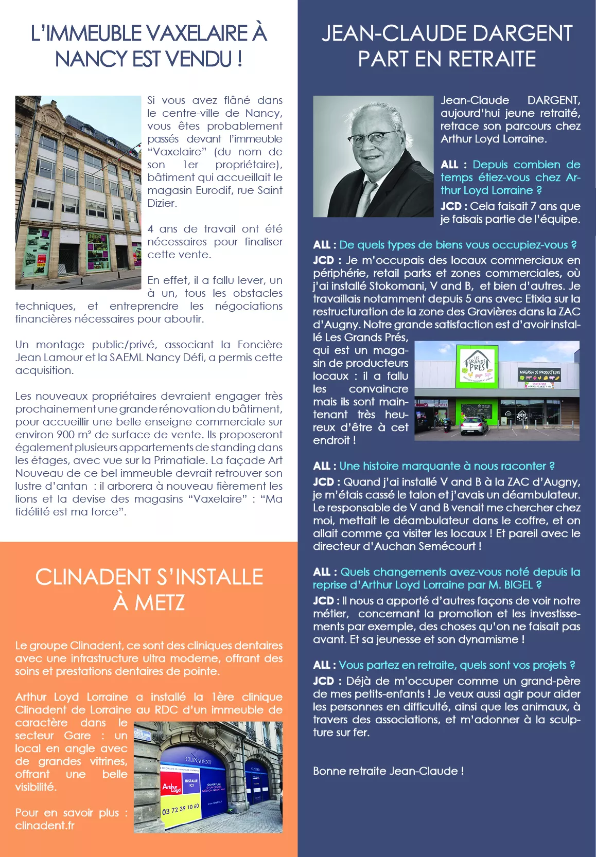 Solutions d'Entreprise - Vaxelaire, Clinadent et Jean-Claude DARGENT