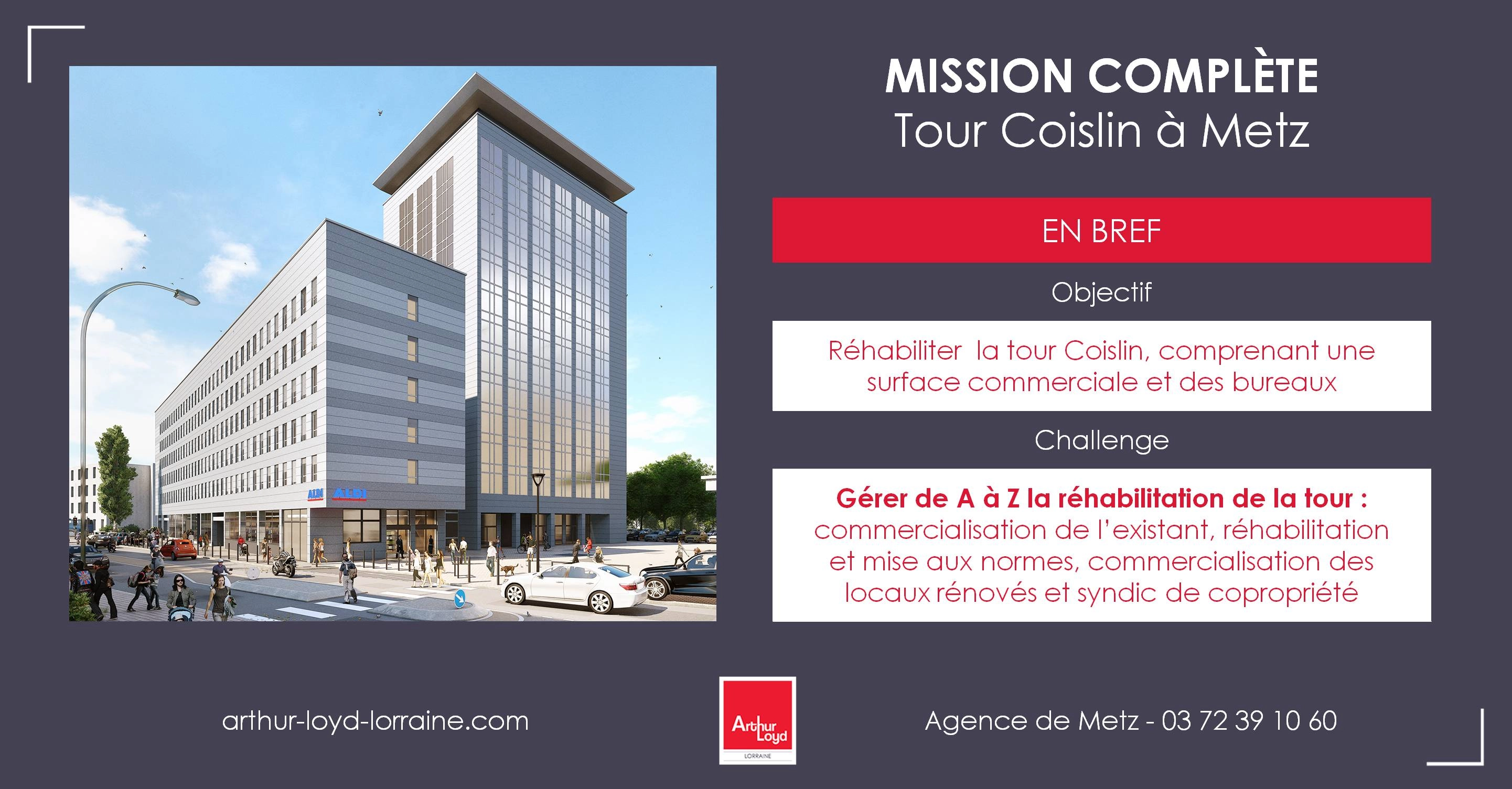 Réhabilitation de la tour Coislin à Metz centre